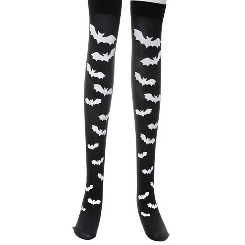 Black Batty Bats Thigh High Over Knee Stocking Socks